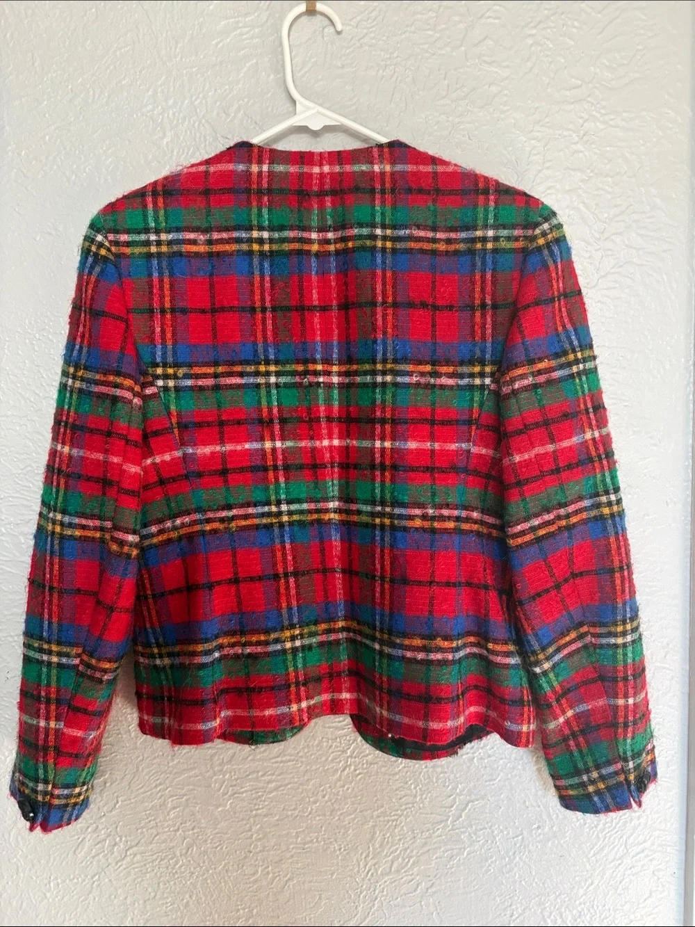 Pendleton Red Green Blue Plaid Wool Blazer - Picture 2 of 4